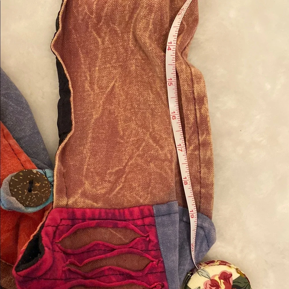 Rising International Red and Pink Patchwork Shoulder Bag - Picture 16 of 16